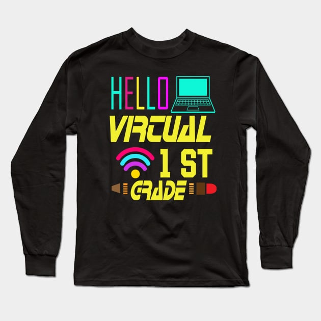 Hello Virtual 1st Grade Long Sleeve T-Shirt by YAN & ONE